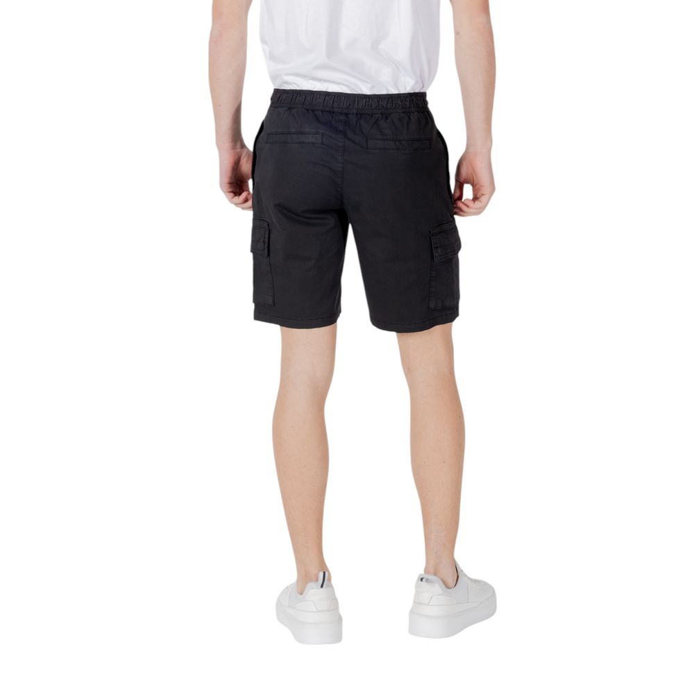 Hugo Boss Black Cotton Bermuda Shorts - Boss Sariel