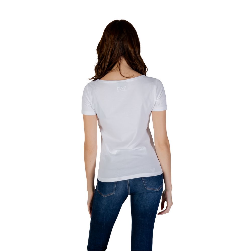EA7 Emporio Armani White Cotton Sportswear T-Shirt