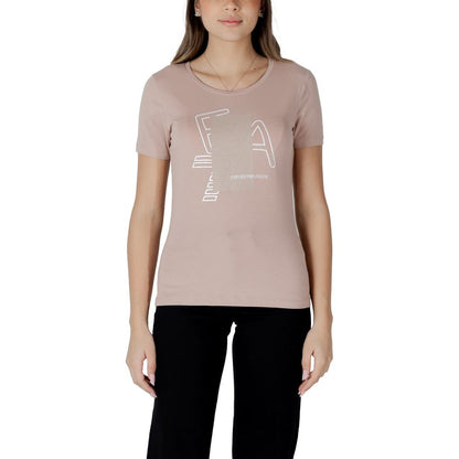 EA7 Emporio Armani Pink Cotton T-Shirt for Women