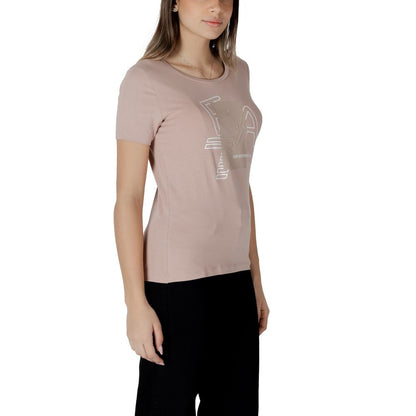 EA7 Emporio Armani Pink Cotton T-Shirt for Women