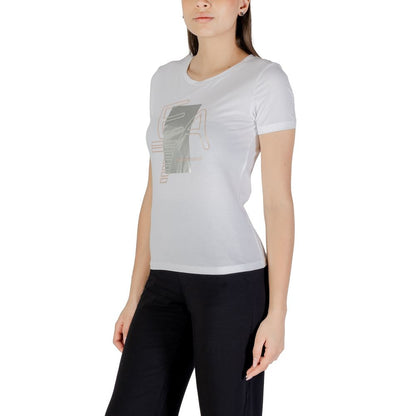 EA7 Emporio Armani White Cotton T-Shirt for Women