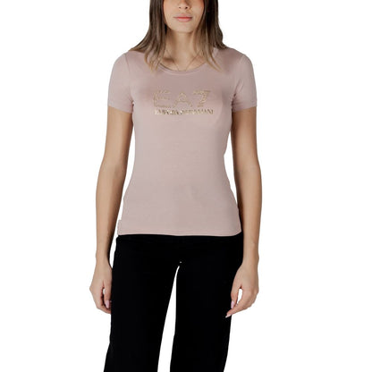EA7 Emporio Armani Pink Modal T-Shirt for Women
