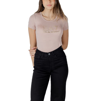 EA7 Emporio Armani Pink Modal T-Shirt for Women