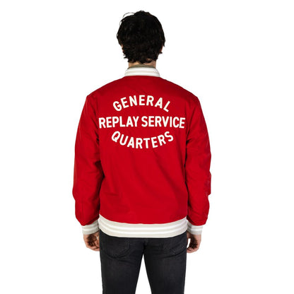 Replay Red Cotton Jacket & Coat