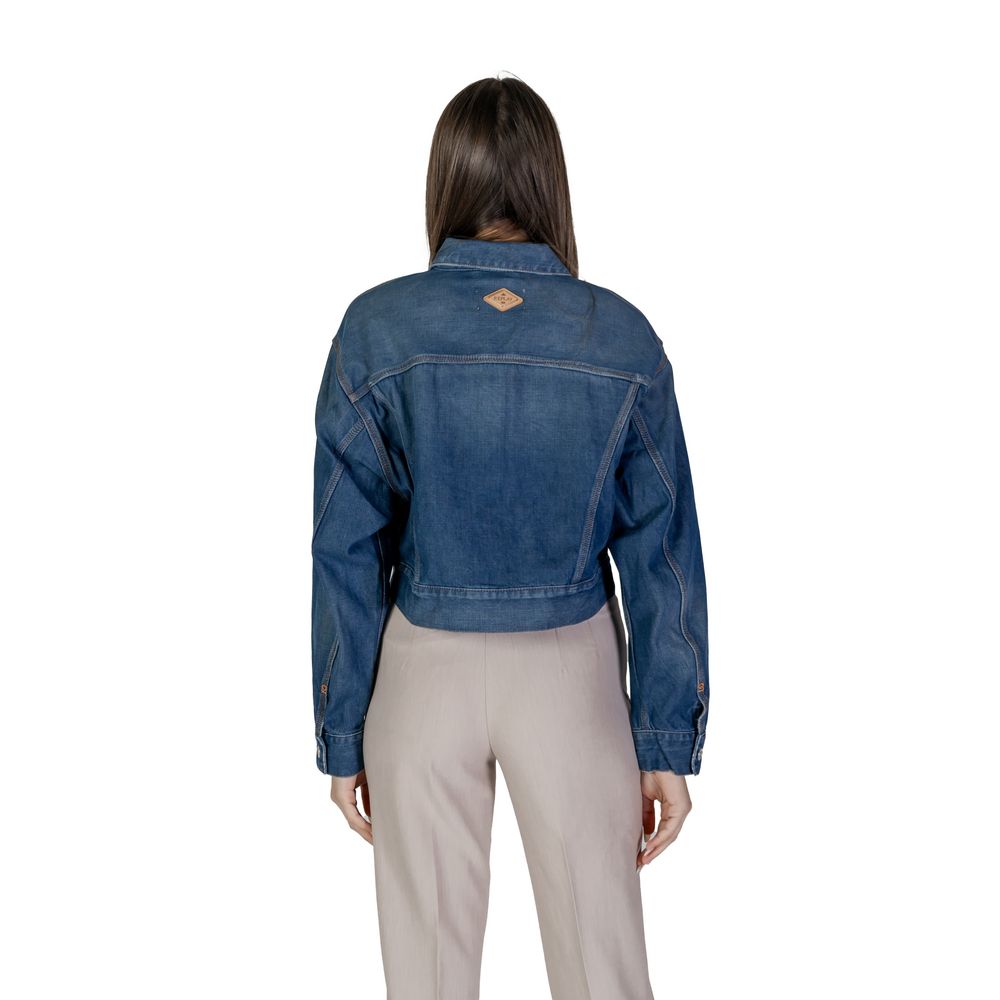 Replay Blue Cotton Jacket & Coat for Women