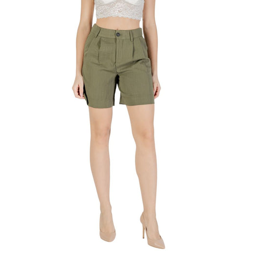 Only Onlmarsa Solid Wvn Noos Women's Bermuda Shorts - Green