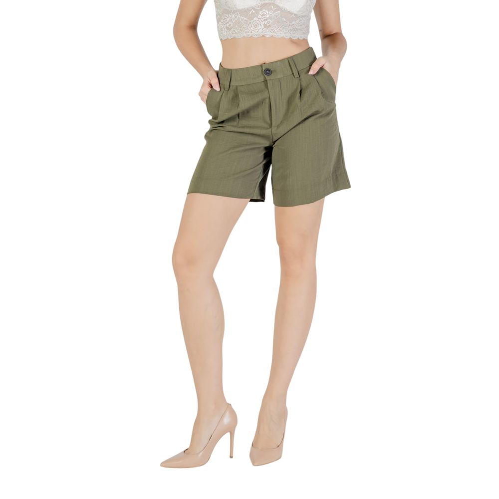 Only Onlmarsa Solid Wvn Noos Women's Bermuda Shorts - Green