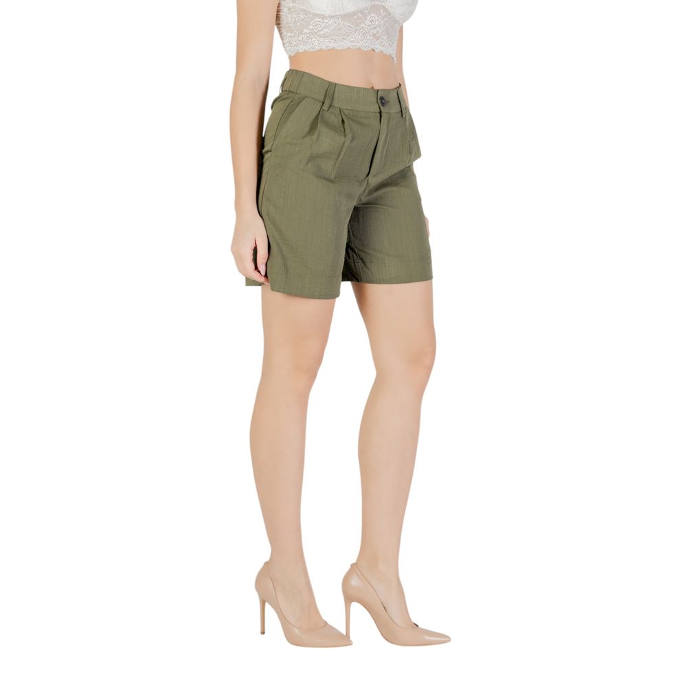 Only Onlmarsa Solid Wvn Noos Women's Bermuda Shorts - Green