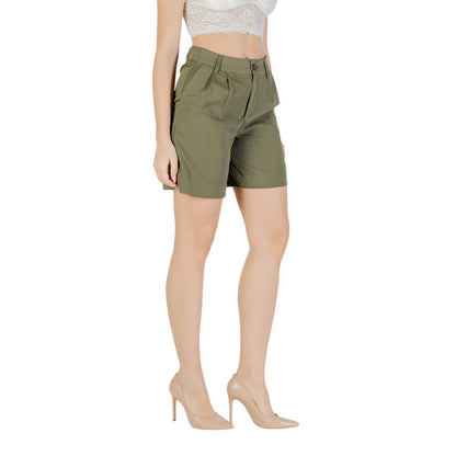 Only Onlmarsa Solid Wvn Noos Women's Bermuda Shorts - Green