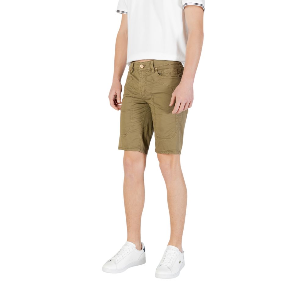 Jeckerson JAYDEN Green Cotton Bermuda Shorts