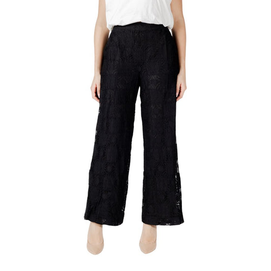 Vila Clothes Viveca H/W 14106933 Black Cotton Pant