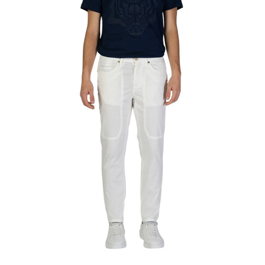 Jeckerson White Cotton Skinny Pant - Model JOHN 5 POCKETS