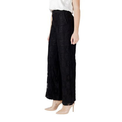 Vila Clothes Viveca H/W 14106933 Black Cotton Pant