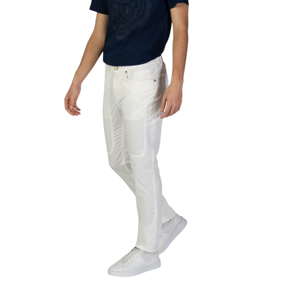 Jeckerson White Cotton Skinny Pant - Model JOHN 5 POCKETS