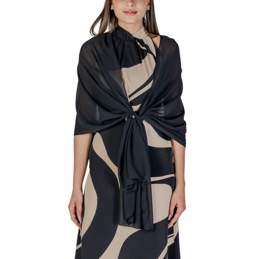 Rinascimento Black Polyester Scarf - Elegant Women's Stole for Spring/Summer