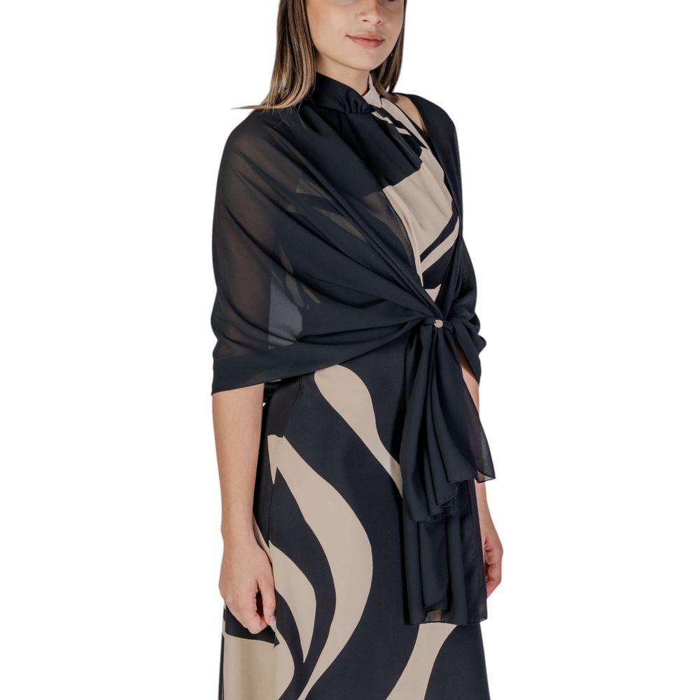 Rinascimento Black Polyester Scarf - Elegant Women's Stole for Spring/Summer