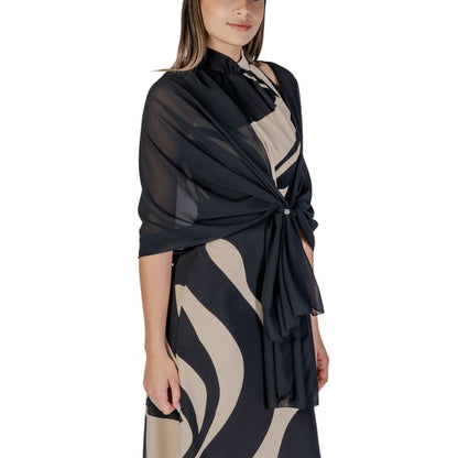 Rinascimento Black Polyester Scarf - Elegant Women's Stole for Spring/Summer