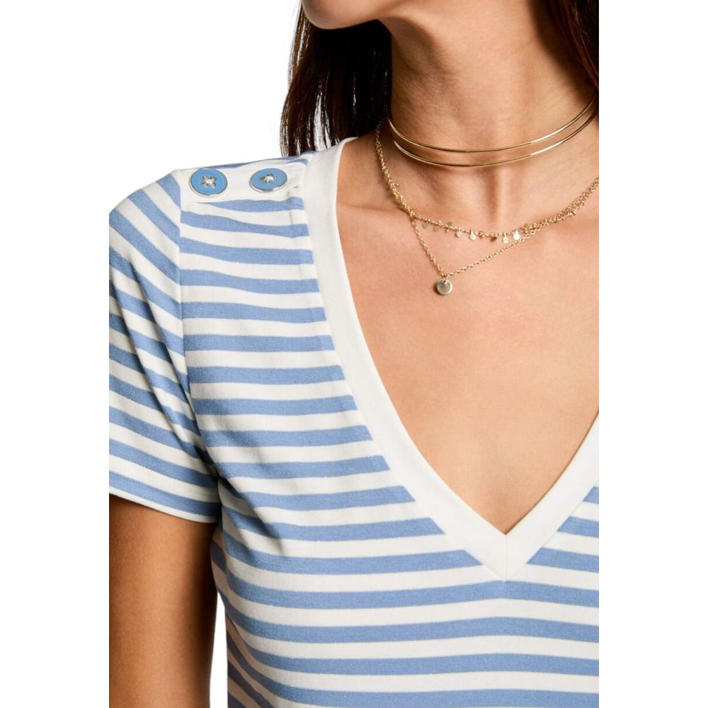 Morgan De Toi White Viscose T-Shirt – Effortlessly Chic Style