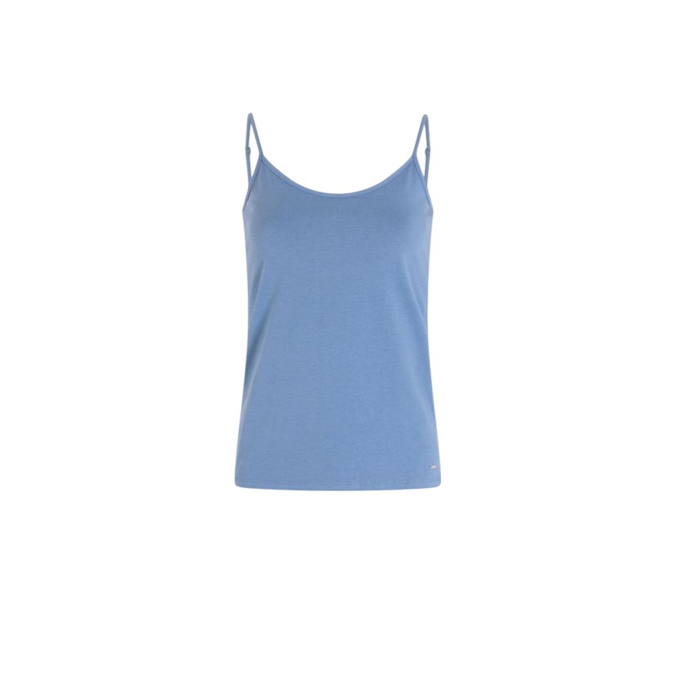 Morgan De Toi Blue Cotton Tank Top - Effortless Parisian Chic