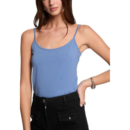 Morgan De Toi Blue Cotton Tank Top - Effortless Parisian Chic
