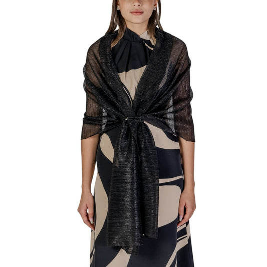 Rinascimento Black Polyester Scarf – Women’s Stole