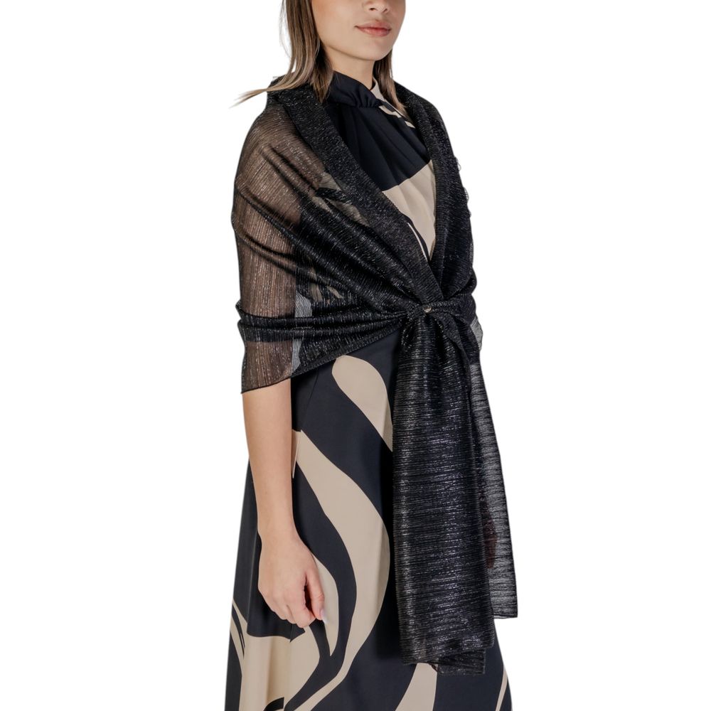 Rinascimento Black Polyester Scarf – Women’s Stole