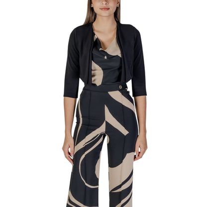 Rinascimento Black Polyester Sweater - Women's Long Sleeve Shoeshirt