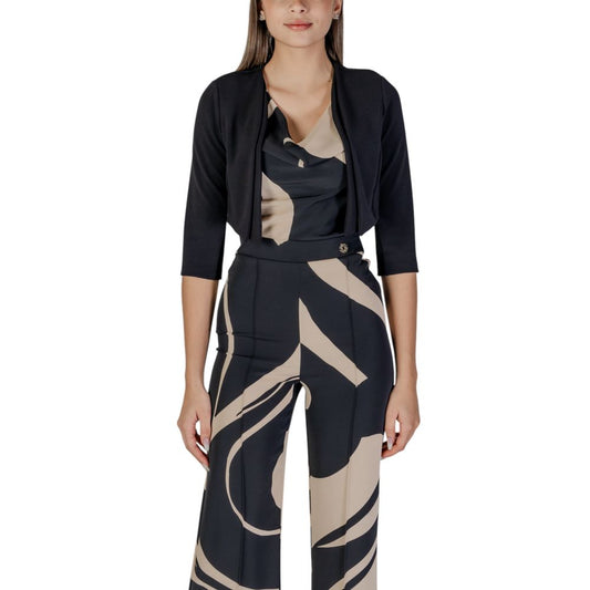 Rinascimento Black Polyester Sweater - Women's Long Sleeve Shoeshirt