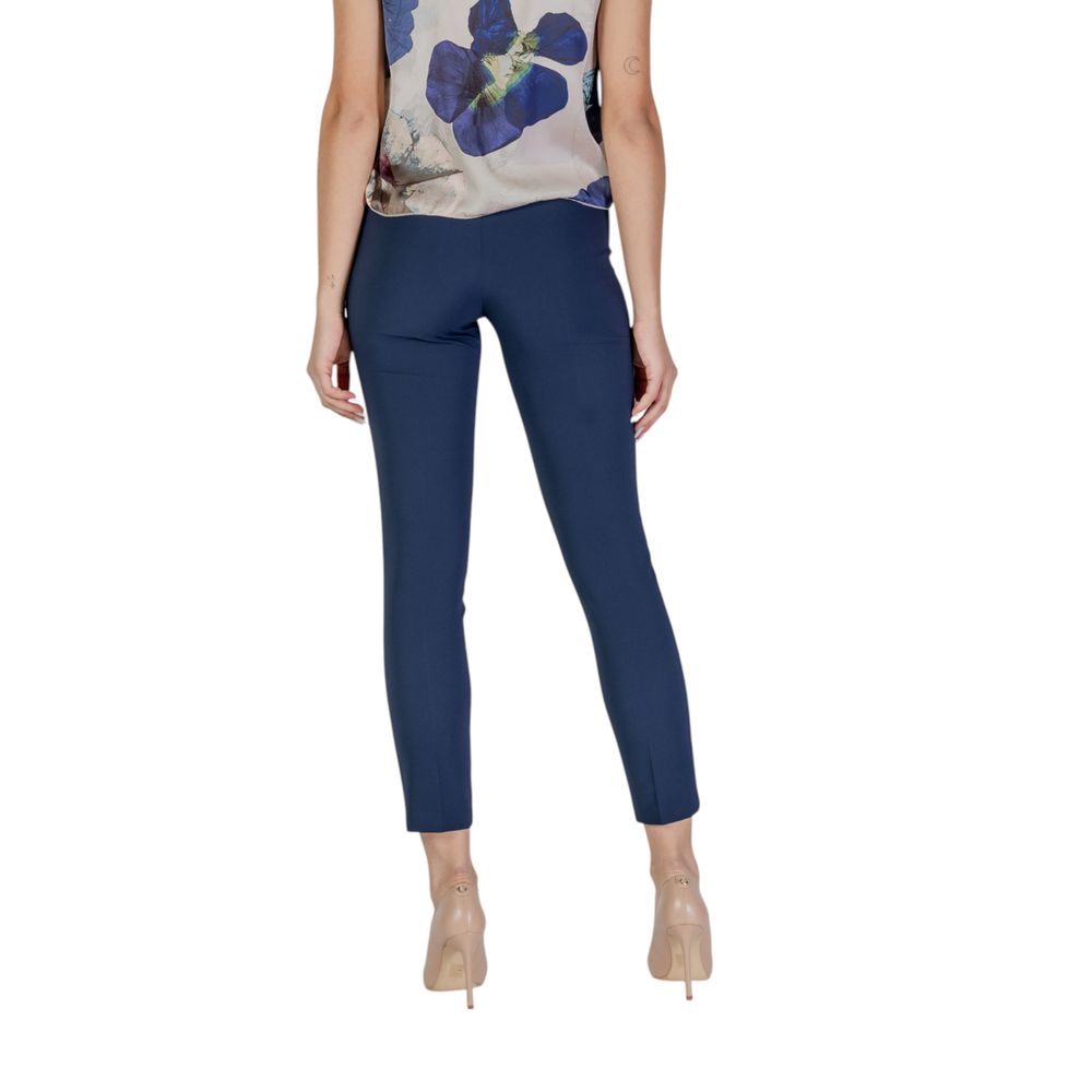 Rinascimento Blue Polyester Sigaret Trousers