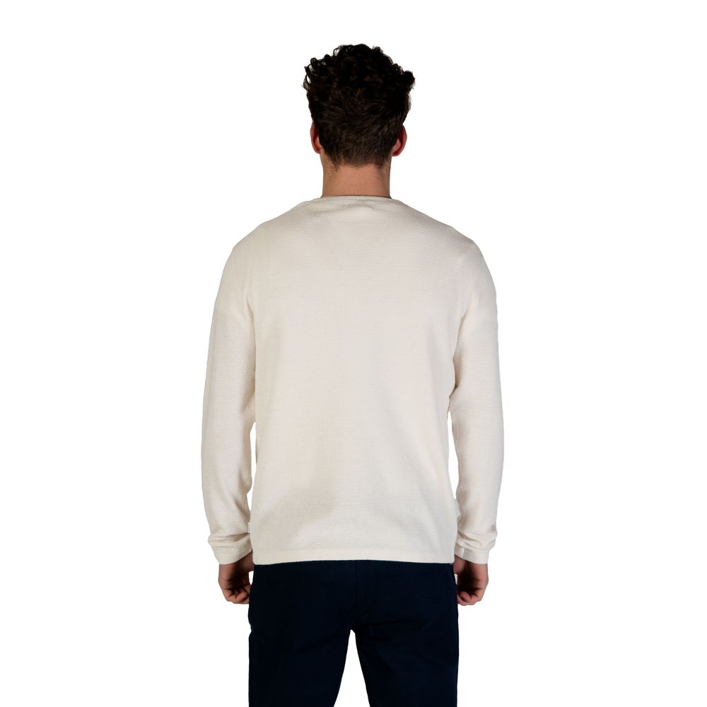 Jack & Jones JJEGEORGE KNIT CREW NECK NOOS White Cotton Sweatshirt