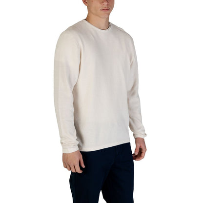 Jack & Jones JJEGEORGE KNIT CREW NECK NOOS White Cotton Sweatshirt