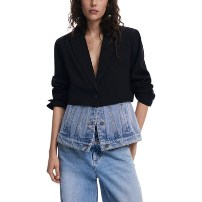 Desigual AME_VIRGINIA Black Cotton Blazer