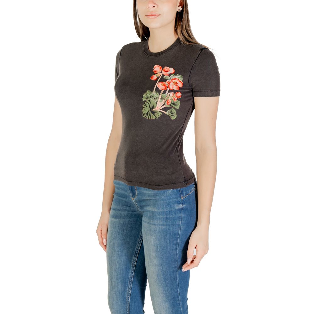 Desigual Black Cotton T-Shirt for Women