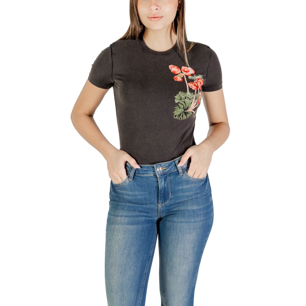 Desigual Black Cotton T-Shirt for Women