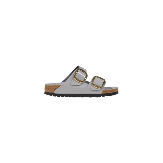 Birkenstock Gray Leather Slipper - Arizona Big Buckle Sandals