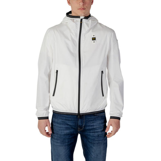 Blauer White Polyamide Jacket & Coat for Men - Spring/Summer Collection