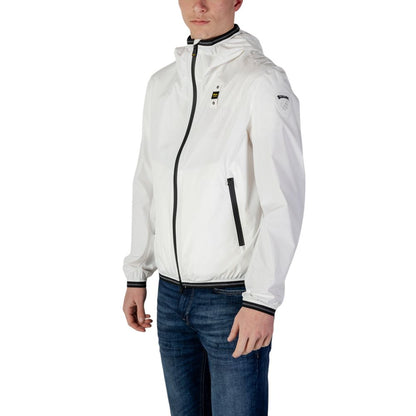 Blauer White Polyamide Jacket & Coat for Men - Spring/Summer Collection