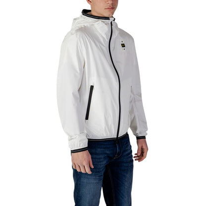 Blauer White Polyamide Jacket & Coat for Men - Spring/Summer Collection