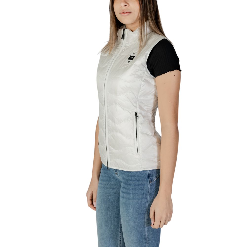 Blauer White Polyamide Sleeveless Jacket for Women