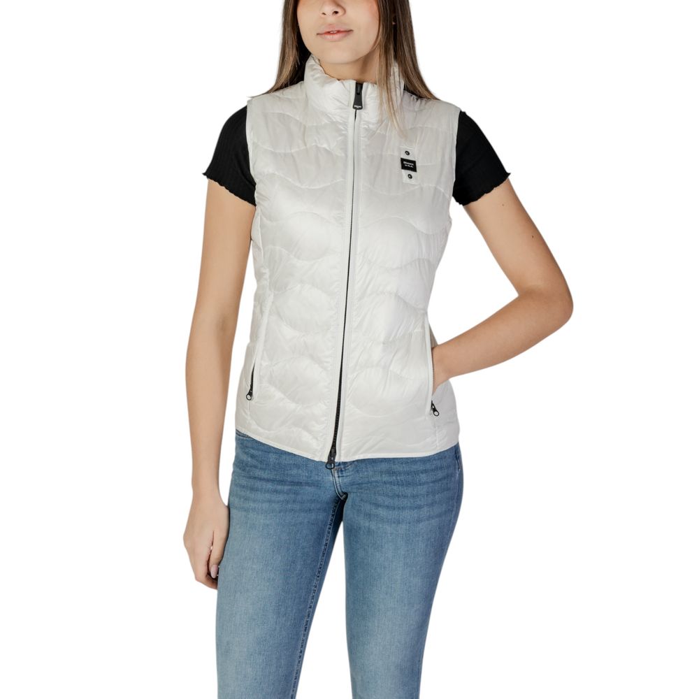 Blauer White Polyamide Sleeveless Jacket for Women