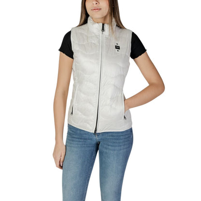 Blauer White Polyamide Sleeveless Jacket for Women