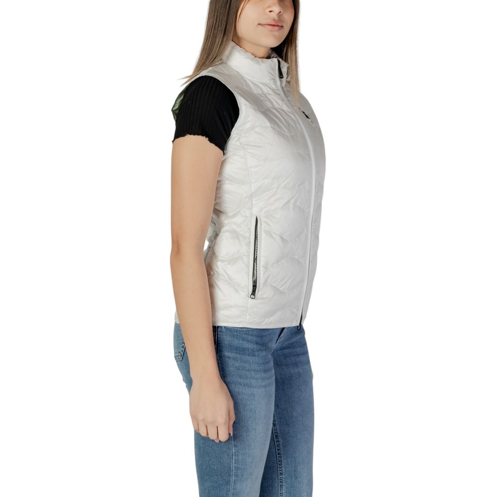 Blauer White Polyamide Sleeveless Jacket for Women