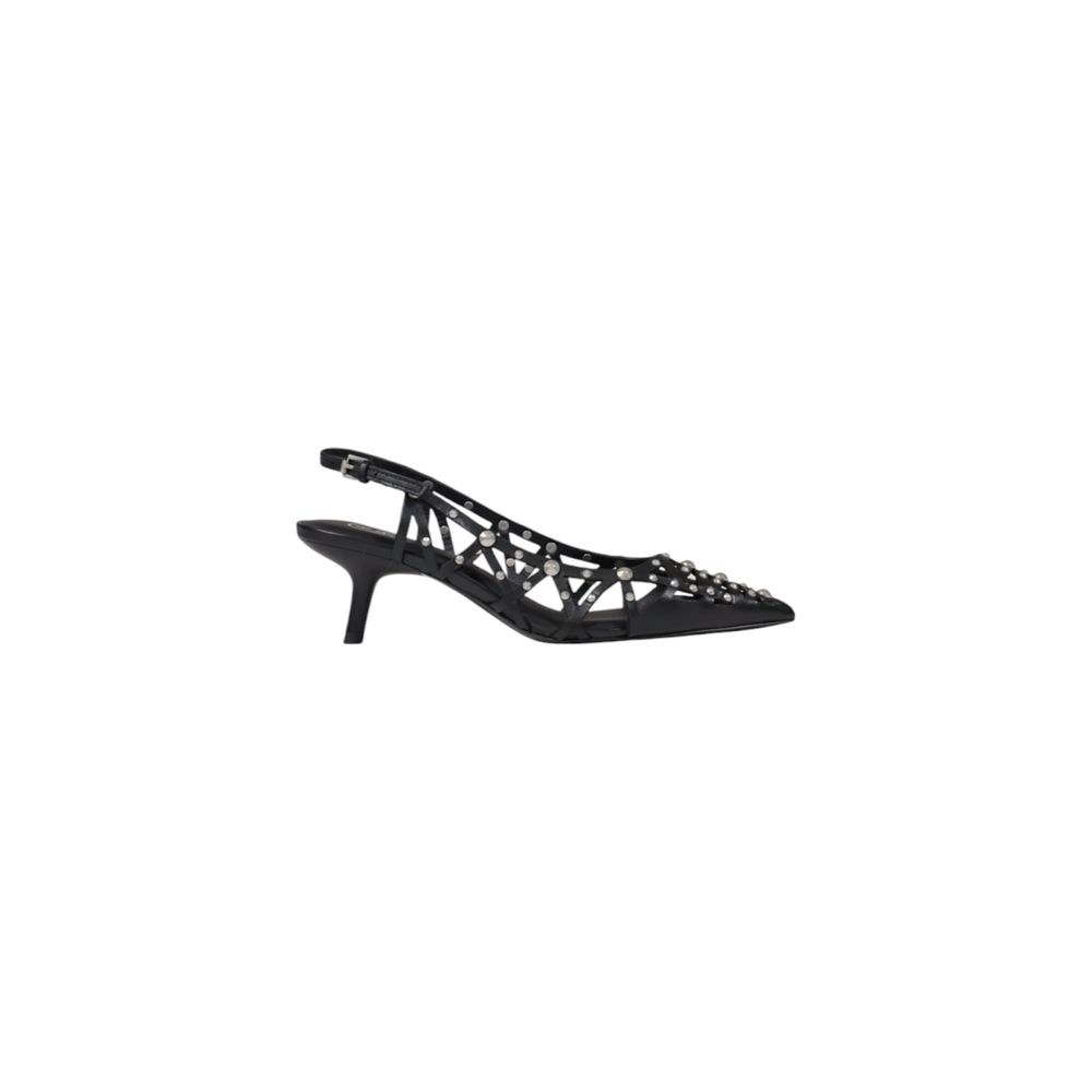 Elegant ASH Black Leather High Heel Shoes