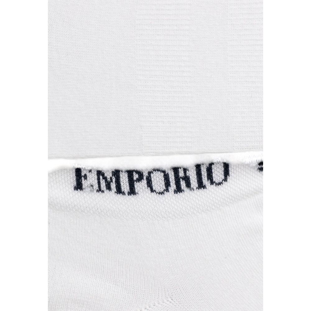 Emporio Armani Underwear White Cotton Invisible Socks