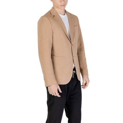 Gianni Lupo Beige Cotton Blazer GL3007TR