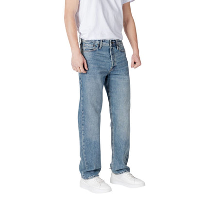 Jack & Jones Blue Cotton Relaxed Fit Jean