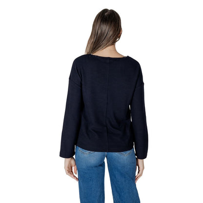 Street One Blue Polyester Sportswear Sweater 322791