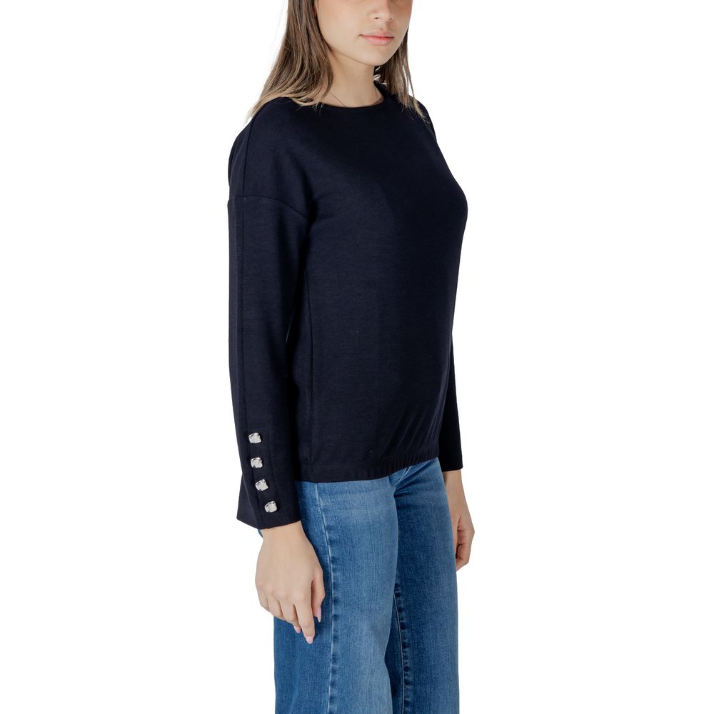 Street One Blue Polyester Sportswear Sweater 322791