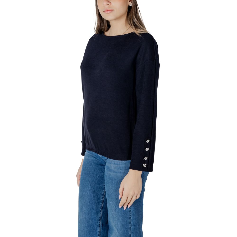 Street One Blue Polyester Sportswear Sweater 322791