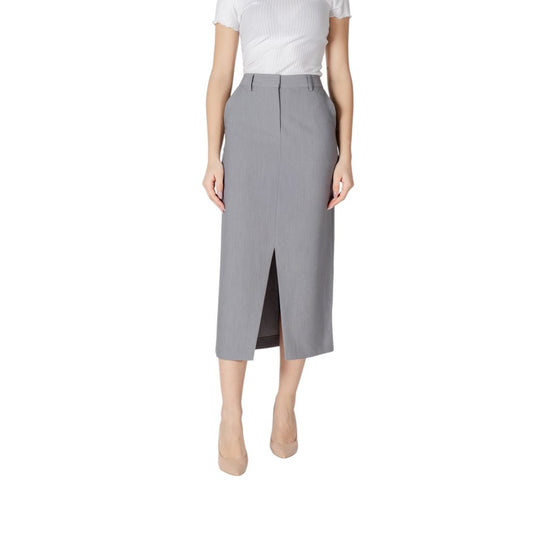ICHI IHSARLA SK 20121418 Women's Midi Skirt - Gray